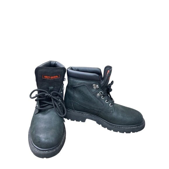 Harley-Davidson Mens Black Leather Ankle Riding Boots Size 8.5M SKU 9022 - Picture 1 of 16